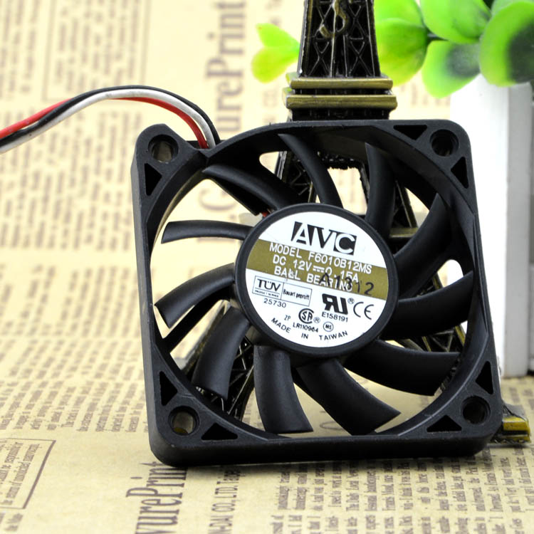 Original AVC F6010B12MS Cooling Fan 12V 0.15A 1.8W 3wires F6010B12MS Fans